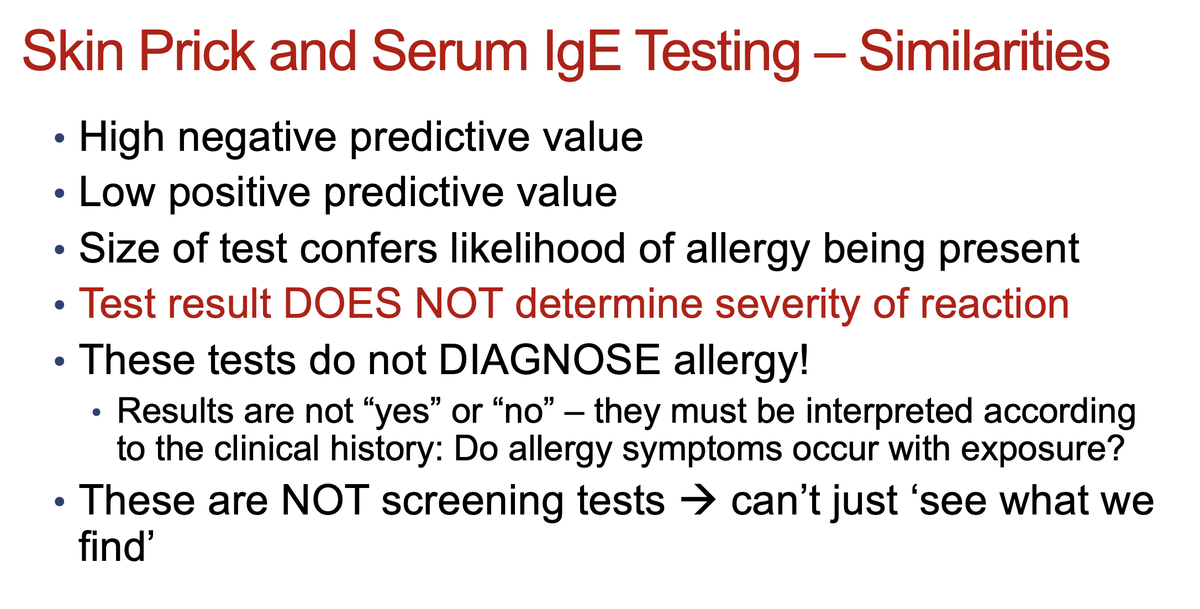AllergyKidsDoc's tweet photo. I always get lots of great questions about allergy testing. 

Here's a mini-primer:
✅Tests are reliable when used thoughtfully and interpreted in the context of the clinical history

⚠️These are not screening tests
⚠️Many people misdiagnosed by testing alone https://t.co/qlblb3M9eq