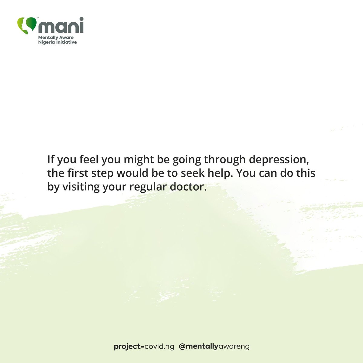 MentallyAwareNG's tweet image. Are you or anyone you know thinking of seeing a specialist for depression?
Here are some things you should expect on your visit.

#UnderstandingDepression #EverythingAboutDepression #DepressionFacts #mentallyawareng #mentalhealth