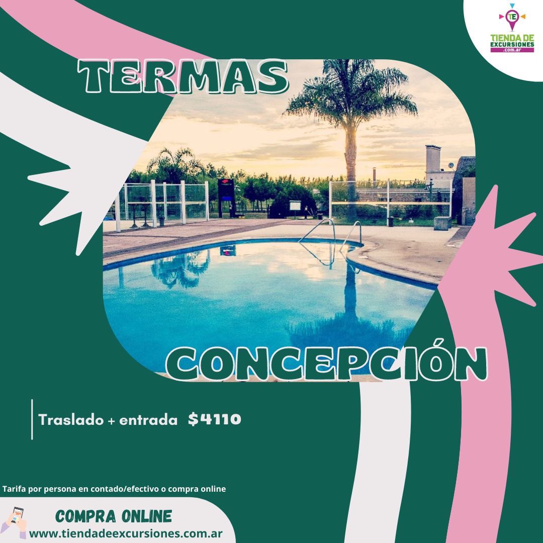 AdrogueBusTuris's tweet photo. 🆕🆕 Nueva salida a TERMAS CONCEPCIÓN
📆Domingo 19 de Diciembre
🚐Salidas desde Zona Sur, Capital, Zona Oeste y Zona Norte
❗❗CUPOS LIMITADOS❗❗
📲Compra AHORA tu lugar ingresando a https://t.co/3ZQuXrbGPT
_______
#excursiones #diatermal #termas #termasconcepcion https://t.co/xeQ1gZkTY5
