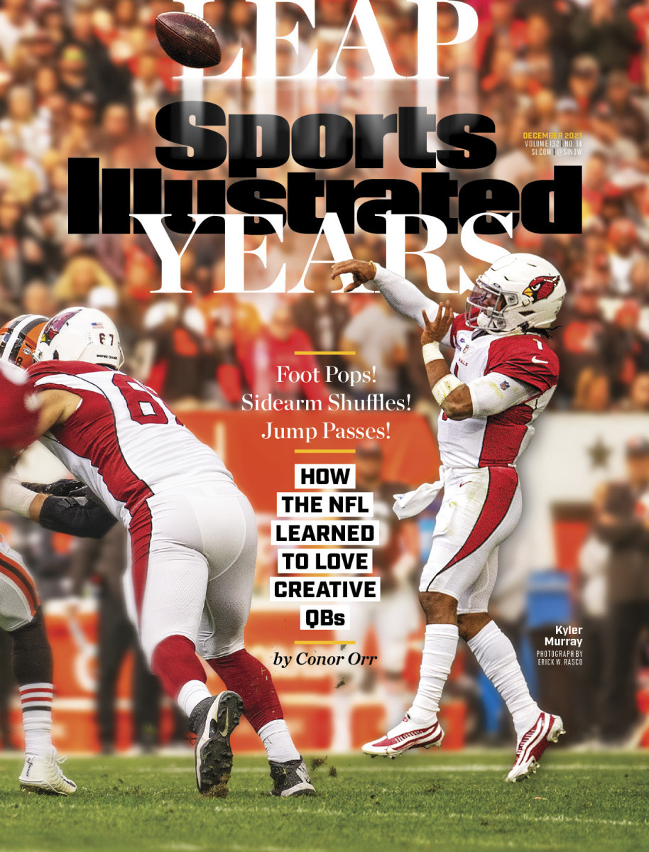 🏈 December <a href="/SInow/">Sports Illustrated</a> cover:

Great throws went from special to routine. We trace the change back to a single, learned quirk from <a href="/AaronRodgers12/">Aaron Rodgers</a>. The Foot Pop. 

Like animals in the wild, QBs evolve amid great change. This is a story of life finding a way: si.com/nfl/2021/11/16…