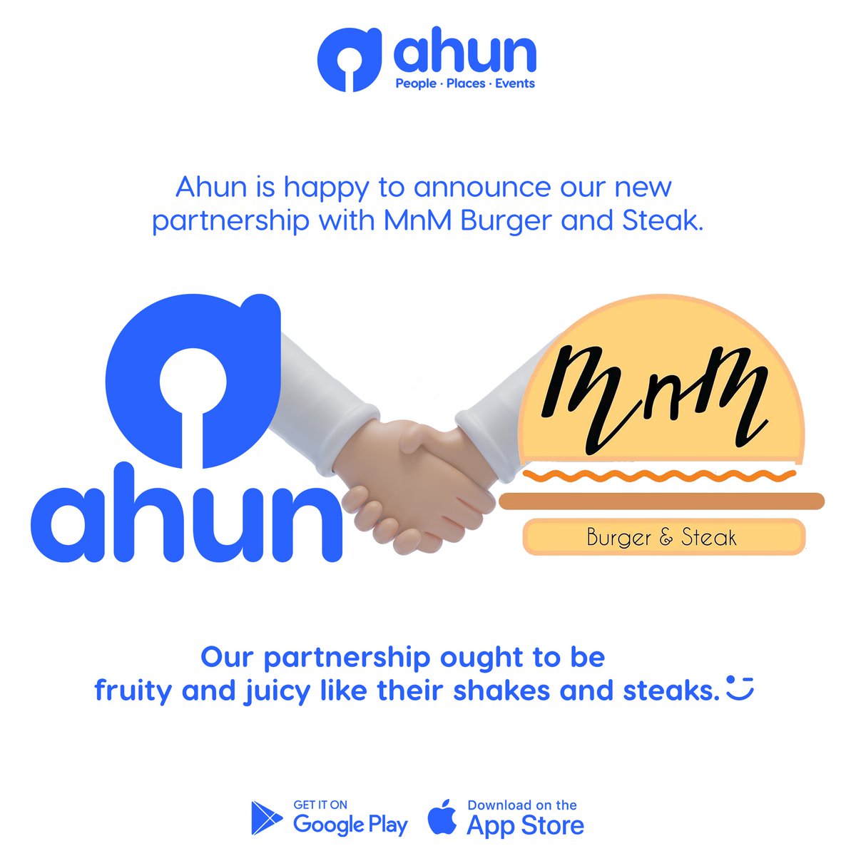 Happy about our new partnership with MnM Burger and Steak.
