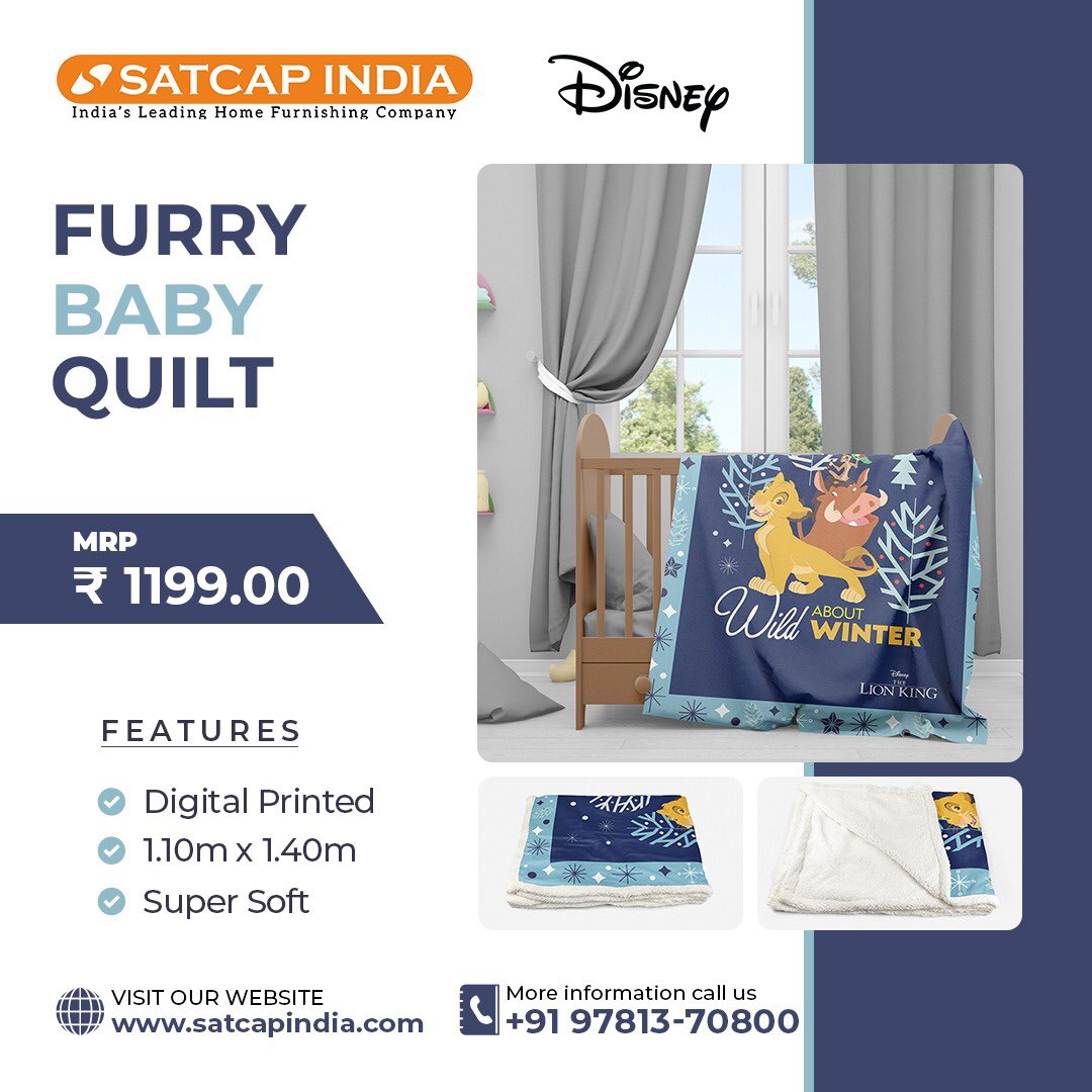 New born baby special quilts In Disney brand by Satcap India 

 #satcapindia #quilts #comforter #blanket #bedsheets #newborn #kids #newbornquilt #india #brand #disney #babyblanket