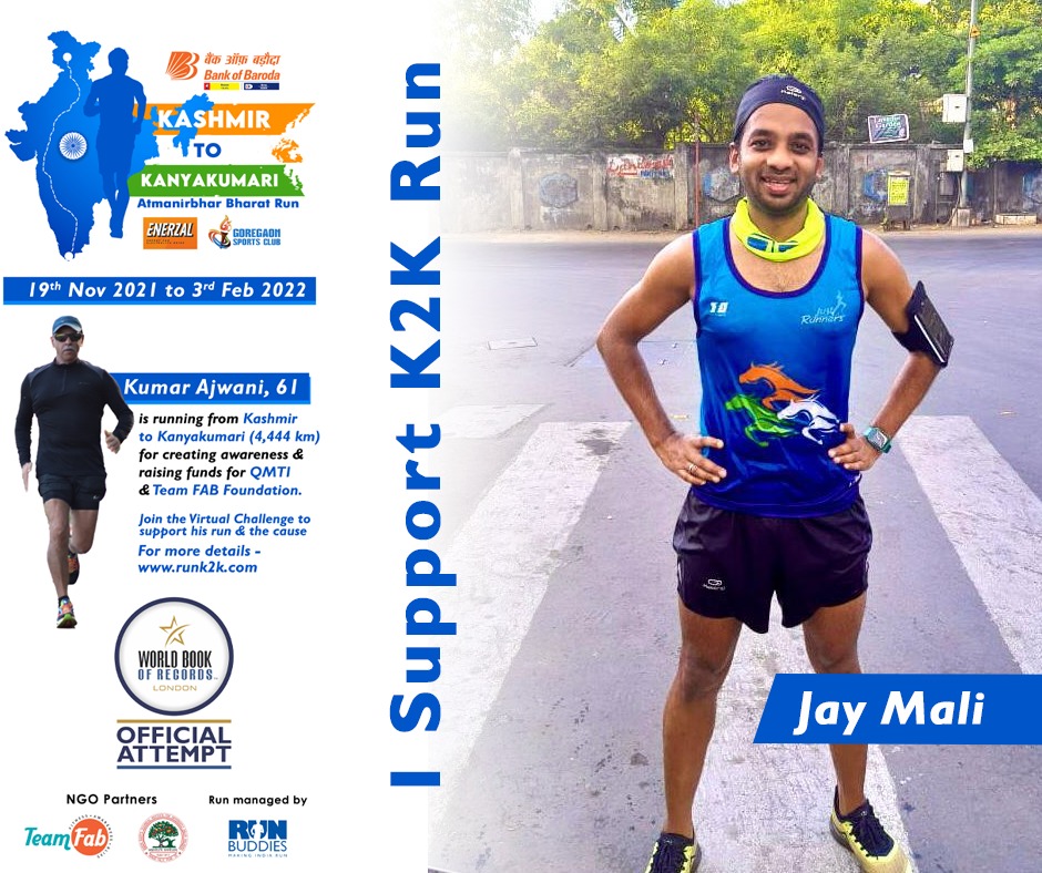 ajwani_kumar's tweet photo. Thank you Dear friends for supporting our #Kashmir2KanyalumariRun starting 19 th November 2021.

Requesting all to support the run and register for virtual run, or join us on the way for whatever distance.

Visit https://t.co/BMCZFOhSXC for more info @TeamFAB7 
@RunBuddies_Club https://t.co/k2fYBdlMBG