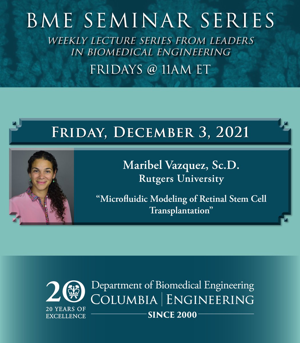 REGISTER bit.ly/3gpJ04u to join us Fri. 11/19 @ 11AM ET as <a href="/UofR/">University of Rochester</a> <a href="/rochester_ece/">ECE at University of Rochester</a> <a href="/UR_Med/">UR Medicine</a> BME Prof. Laurel Carney presents, “Question Authority! Pursuing New Models for Classical Auditory Phenomena.” Or subscribe to our YouTube channel &amp; watch live! bit.ly/3jRNLpC