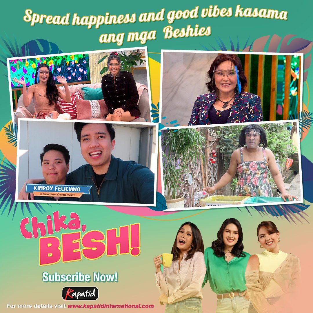 kapatidintl's tweet photo. Ngayong darating na weekend sa Chika, Besh ay makaka-kwentuhan natin sina Kris Bernal,Isabelle de Leon at Eula Valdez. Samahan din natin sa gala si Kimpoy Feliciano at maki-chika na kay Aling Nena.
#ChikaBesh
***
To subscribe, visit https://t.co/RKWH60Tc6Y for more details. https://t.co/VWaAkwBVH2