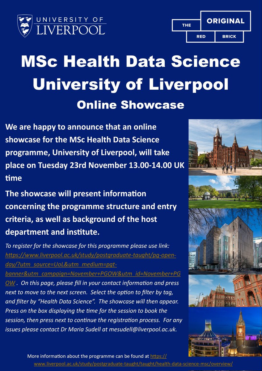 mesudell's tweet photo. Next week: online showcase for the MSc Health Data Science @LivUni - to register, follow below link (further instructions in photo) https://t.co/p4L2ZxLrKM  @LivUni_CompSci @livuniHLS @livuni_eeecs @LivUni @livunimaths @livuninews @RuKGEDona https://t.co/p4L2ZxLrKM https://t.co/HzD0emqDlE