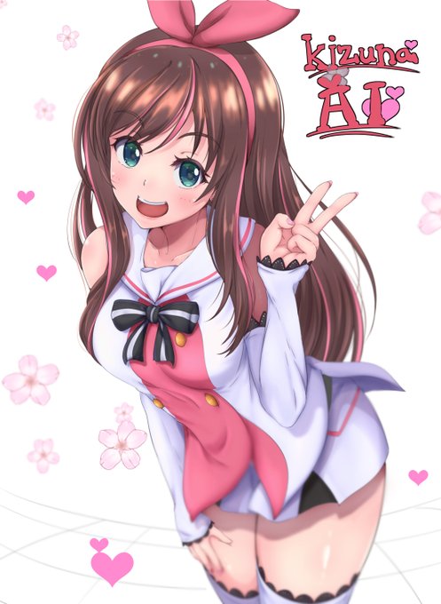 久しぶりの健全絵、好きなキャラベスト4に入るので
ファンアートとしてキズナアイちゃん描きました。
いやぁ可愛い #キズナアイ   #kizunaai 