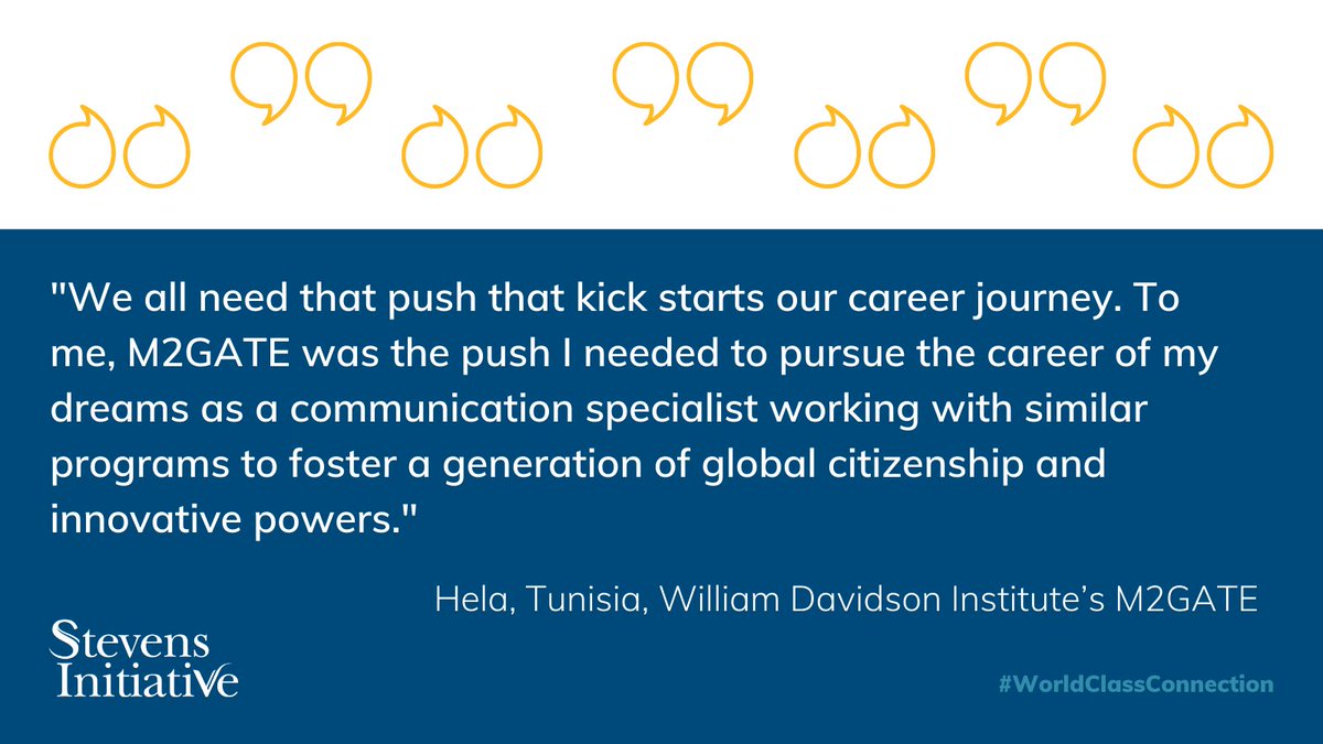 StevensInit's tweet photo. For participants like Hela, virtual exchange can be a push towards realizing professional aspirations and following a passion. Stay tuned for the rest of our selected testimonials! https://t.co/NJj1GV4Qgy (3/3) #WorldClassConnection https://t.co/y11Z62StWD