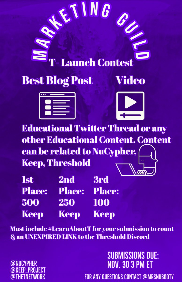 JessisThoughts's tweet photo. $KEEP your 👀out for $NU ways to get more involved!
#NU + #KEEP = $T
#CryptoNews #BTC #ETH #tBTC #ThresholdNetwork
#LearnaboutT https://t.co/Mf2qjAvtSs