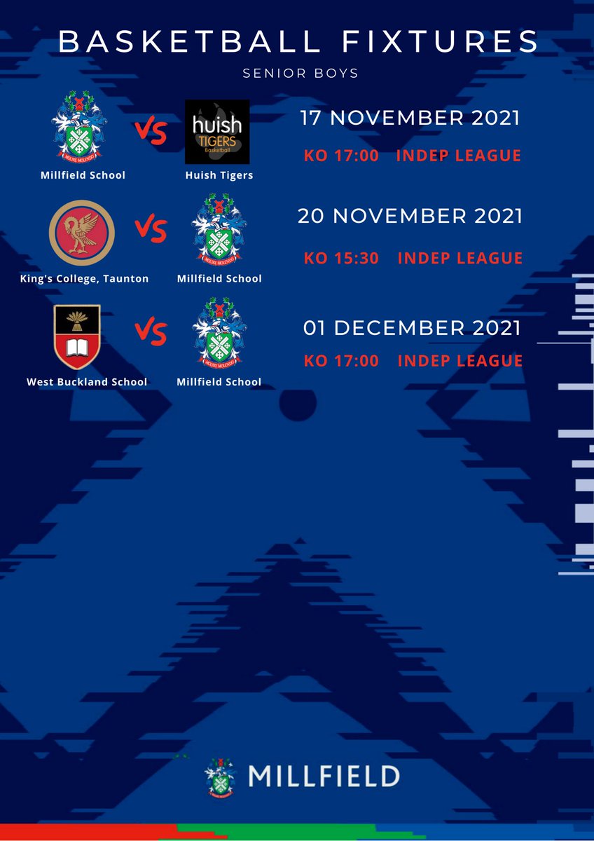 3 huge fixtures around the corner…🏀🔴🟢🔵 #themillfieldway