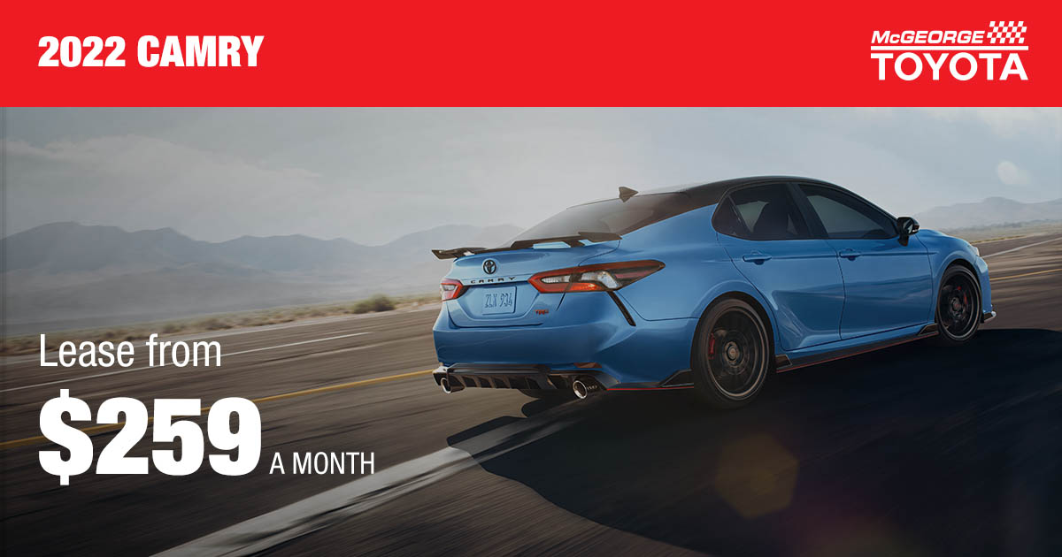 A deal so good, you’ll want seconds! This month, lease the 2022 Toyota #Camry for $259 a month. Good gravy! Get started today at McGeorge #Toyota. bit.ly/30grfKt