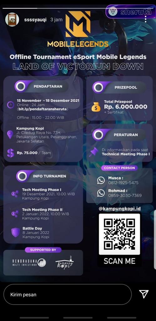 maaldeen's tweet photo. Yakali ngegame doang menang gakdapet hadiah, gabung sini "Land of Victorium Down" dengan total pricepool Rp. 6.000.000,- +sertifikat.
Link pendaftaran online : https://t.co/dlbLE1POuI
Link pendaftran offline : kampung kopi, pesanggrahan, jakarta selatan
@kampungkopi.id https://t.co/fWoBvdQGrC