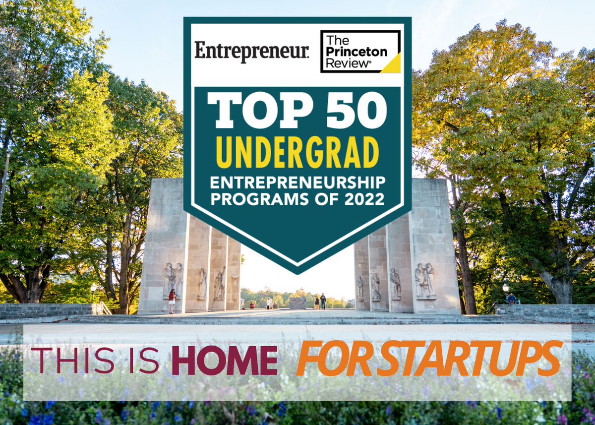 ApexCenterVT's tweet photo. For a second year in a row, @virginia_tech is ranked a Top 25 School in the nation for Undergraduate Entrepreneurship! See why Virginia Tech is ranked #4 in the South East and is the only school ranked for #entrepreneurship in Virginia. 

Read more: https://t.co/WPR7LF5q2D https://t.co/PNYaIV3LXp