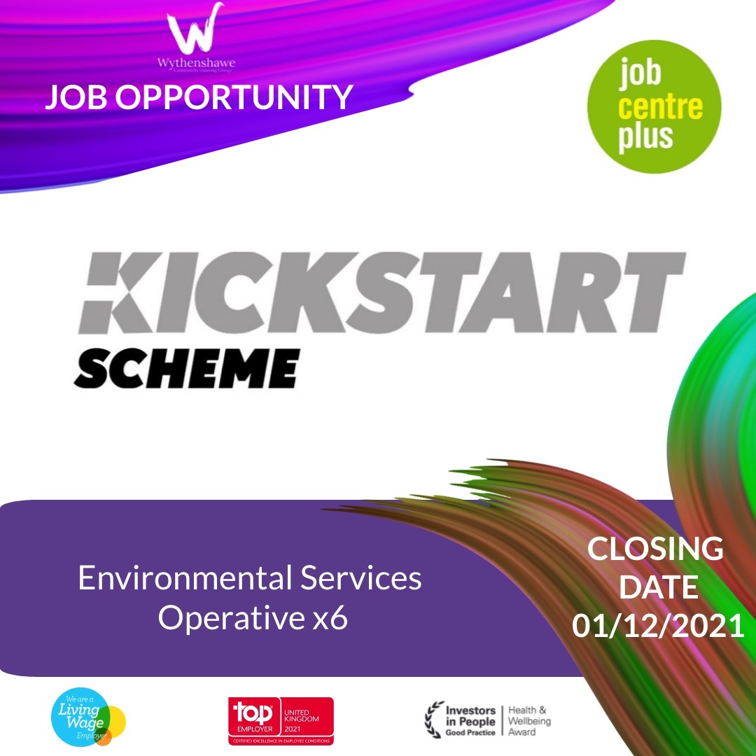 wythenshawe_chg's tweet photo. We are currently recruiting for 6 #Kickstart positions within Wythenshawe Community Housing Group. Check out our website for more details https://t.co/ElaxN7YMUw #jobs #opportunities #WeWork #WeCare #KickstartGM #Wythenshawe https://t.co/vnrHuvpMmJ