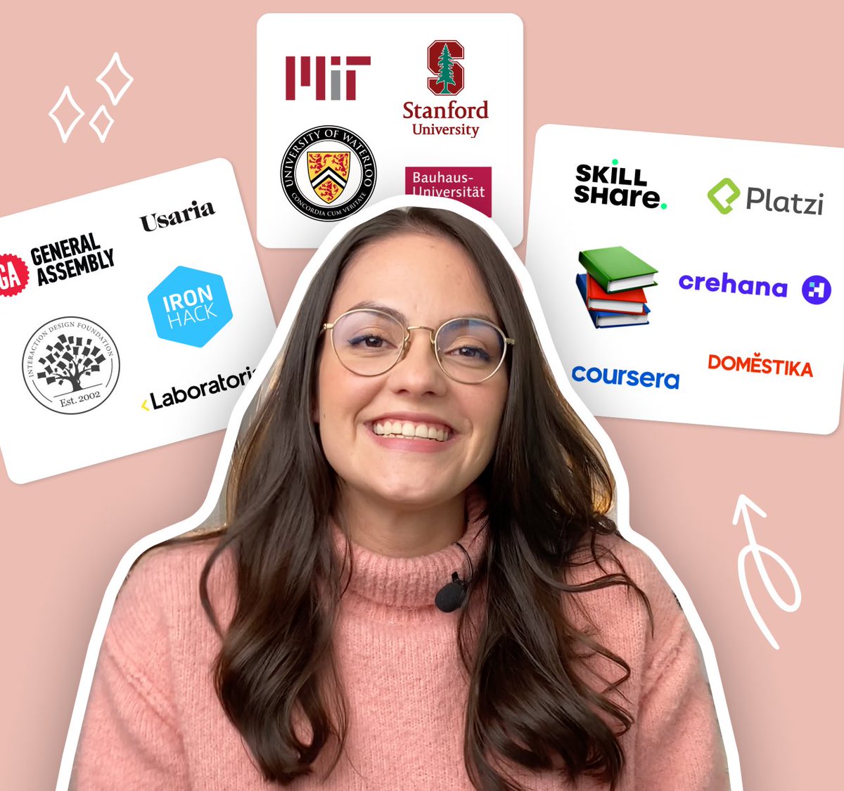 GreciaO's tweet photo. Estamos de vuelta por aquí con video nuevo! 💖 hoy hablamos de la mejor manera para empezar a aprender diseño UX/UI, que creen que sea? Universidad, bootcamp, auto-aprendizaje? 👀

https://t.co/DQPk6zGA5f https://t.co/eZuQKr5J2s