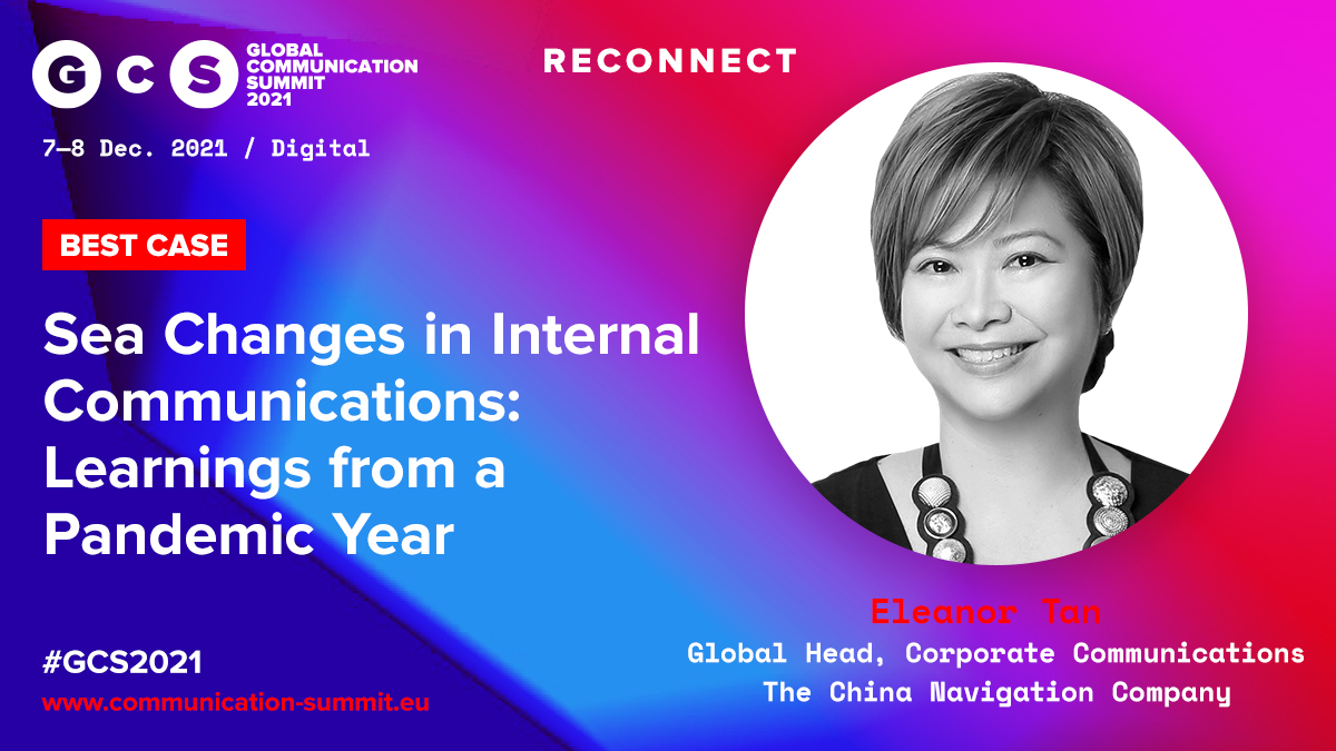 commssummit's tweet photo. Check out Eleanor Tan’s best case talk at #GCS2021 as part of our marvelous 2-day program. Find out how The China Navigation Company informed, connected and engaged over 1,000 seafarers with their onshore colleagues through the use of strategic internal communications. https://t.co/OVGSkRZvEW