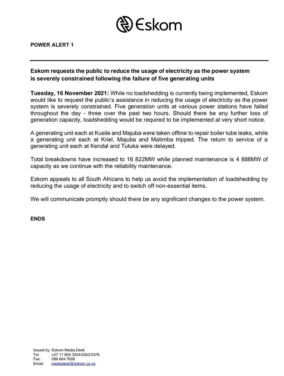 Eskom Hld SOC Ltd tweet media