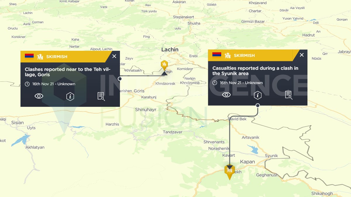Intelligence Fusion - Asia (@if_asia_) on Twitter photo ๐ฆ๐ฒ: Clashes between #Azerbaijani forces along the border, with reports of fighting in the Syunik and Goris areas. Details are unclear, but reporting from both sides suggests the clashes are bigger than tit-for-tat border exchanges.
Map via <a href="/IntellFusion/">Intelligence Fusion</a>: intelligencefusion.co.uk ๐ฆ๐ฒ: Clashes between #Azerbaijani forces along the border, with reports of fighting in the Syunik and Goris areas. Details are unclear, but reporting from both sides suggests the clashes are bigger than tit-for-tat border exchanges.
Map via <a href="/IntellFusion/">Intelligence Fusion</a>: intelligencefusion.co.uk