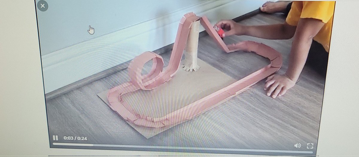 LittlesRaHoot's tweet photo. Creating roller-coasters to show the push and pull in force and motion. @HumbleISD_OE #HISD_virtual #virtualteacherlife https://t.co/y7Xe6Zx91W