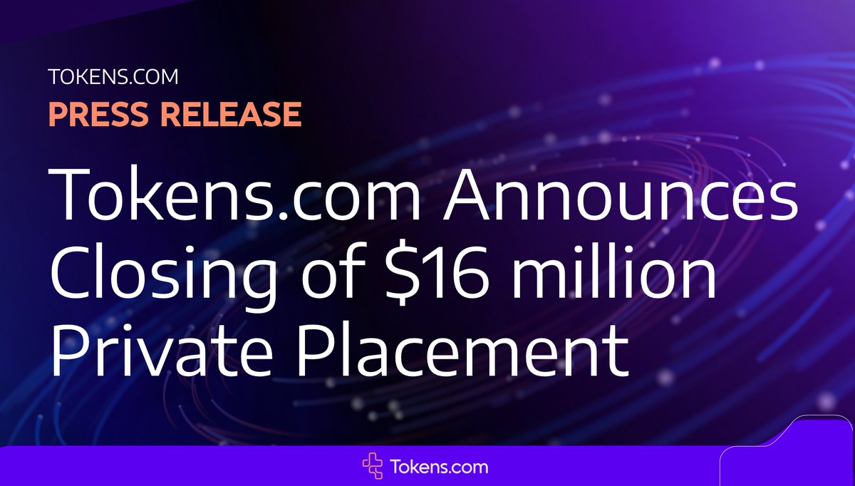 AndrewKiguel's tweet photo. @tokens_com closed its private placement offering today for $16 million. 

Proceeds will deployed into Metaverse and Staking Tokens. 

#Metaverse #SHIB #ETH #dot https://t.co/vEaGiV6VQp