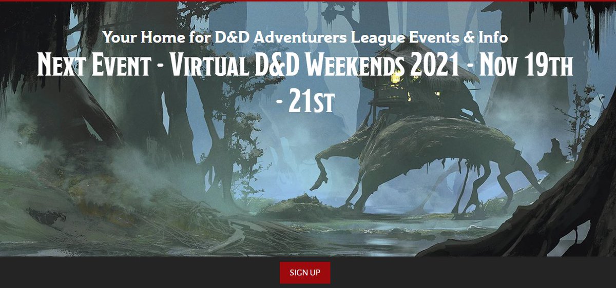 DnD_AdvLeague's tweet photo. Are you ready for D&amp;D Virtual Play Weekend?

Nov 19-21 a weekend full of Adventurers League games!

🎲Register now: https://t.co/bk0ZjIqO5E

📝Player and General Event Information: https://t.co/juoBGDTE1Q https://t.co/9LKXzQTmG1