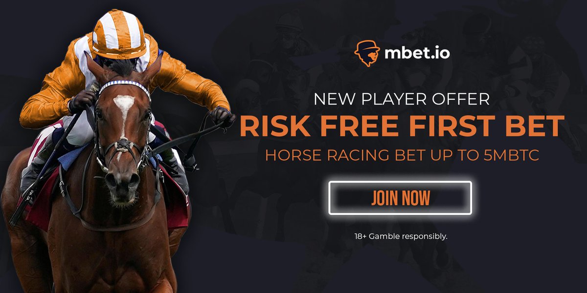 mbet_io's tweet photo. @mbet_io Get A Risk-Free Bet 🤑

New Customers
1. Place your first bet on any Horse.
2. Get a refund if your 1st bet loses.
3. Get up to 5 mbtc. 

🇫🇷🇬🇧🇺🇸🇯🇵🇮🇩🇿🇦🇰🇪🇩🇪🇨🇦 Here👉 https://t.co/yzA8nPvNao

⚠️18+T&amp;C's Gamble Responsibly

#sportsbets #onlinebet #HorseRacingTips #FreeBets https://t.co/chrTNPehV2