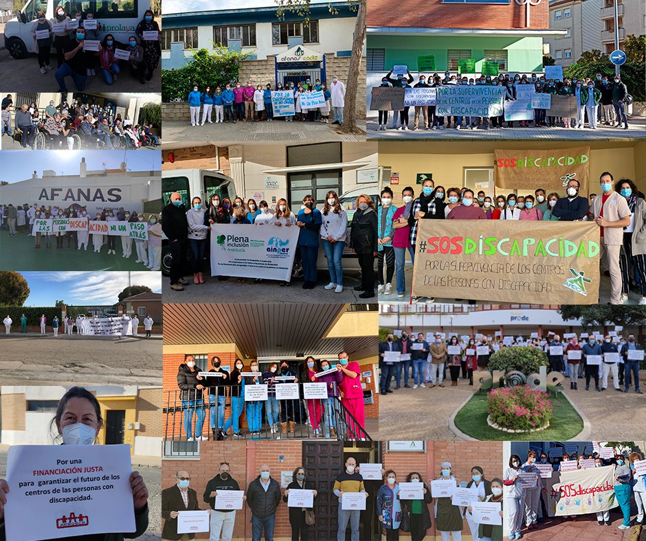 plenaiandalucia's tweet photo. 🍀Los centros de personas con #discapacidadintelectual de Plena inclusión Andalucía apoyan a @CERMIAndalucia y vuelven a concentrarse para reclamar una financiación justa a @AndaluciaJunta
#SOSDiscapacidad #NIUNPASOATRÁS https://t.co/HQxZ2qc3lV