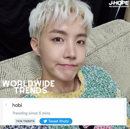 jhopeGlobaI's tweet photo. "Hobi" is currently trending at #1 in Worldwide trends for his recently Weverse update🤩 🎉

OMG HIS POWER!🤩🔥
 #jhope #제이홉 #ホソク #ジェイホープ https://t.co/z787t6FCdM