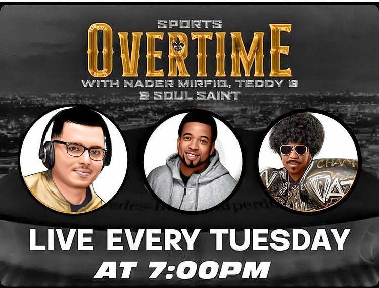 RareMedia_Live's tweet photo. Sports Overtime tonight at 7pm. Live on Twitter, YouTube and Facebook. 

Special guest @SpinGriffey will be joining us to talk Saints/Eagles. 

Sponsored by Element Beverage Co. https://t.co/EO3a6AukTw