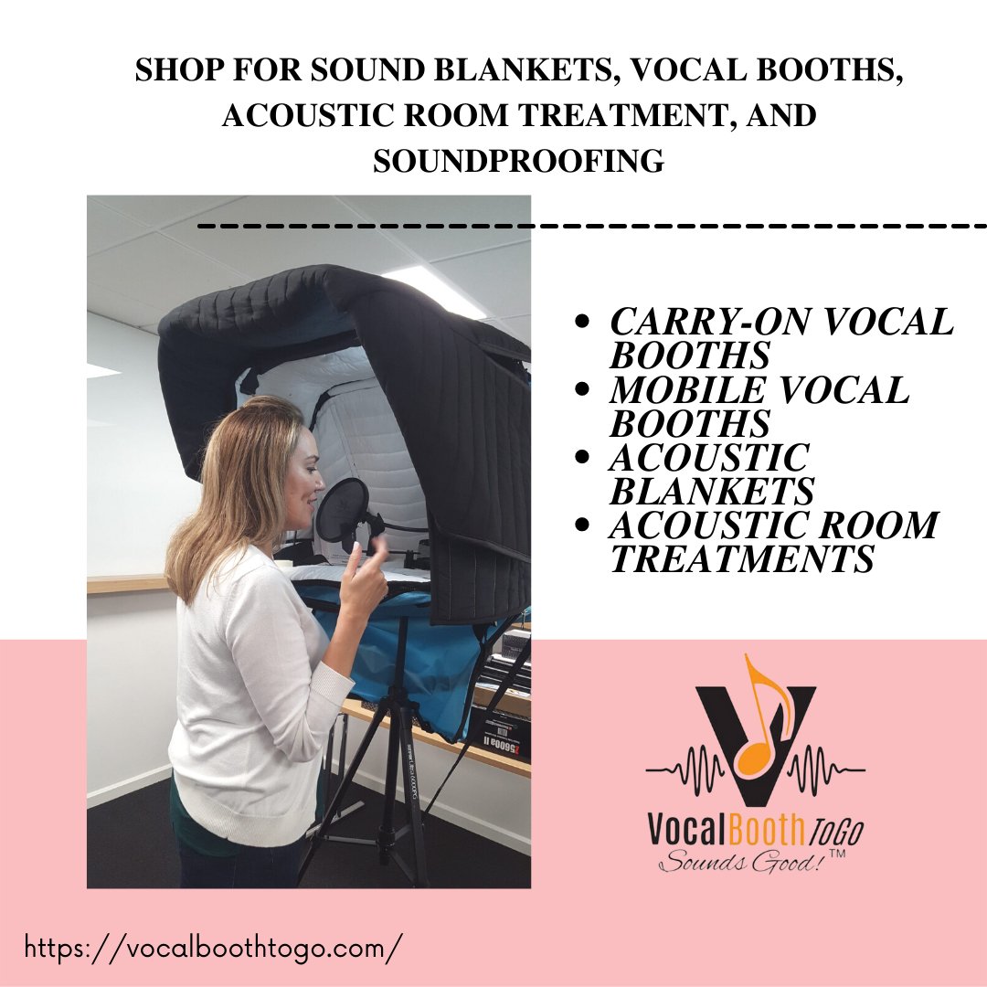 Shop for SOUND BLANKETS, VOCAL BOOTHS, ACOUSTIC ROOM TREATMENT AND SOUNDPROOFING here in vocalboothtogo.com
.
.
.
#VocalBootToGo #VocalBooth #sounds #sounddesign #soundcheck #studio #musicproducer #soundwave #soundblankets #music #producer #soundrecording #soundengineer