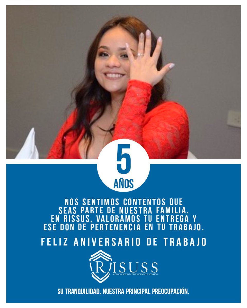 RISUSS_Ec's tweet photo. Eres parte importante del crecimiento de RISUSS.

Hoy agradecemos y valoramos tu esfuerzo durante estos 5 años, esperamos que sigas acompañándonos en el largo camino que hemos trazado.

FELIZ ANIVERSARIO DE TRABAJO @EliannySalazaar

#5Años #aniversariodetrabajo #RISUSS #RISUSS_EC https://t.co/9sakIiqOPS