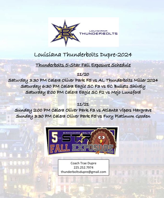 Come out and watch us play this weekend in Calera, AL! <a href="/tdupre1/">Trae Dupre</a> <a href="/Setdhuk11/">Boyd Ash</a> <a href="/AveretteHayden/">Hayden Averette</a> <a href="/makinley_harris/">makinley harris</a> <a href="/DupreHarper/">Harper Dupre✝️</a> <a href="/vicknair_allie/">Allie vicknair</a> <a href="/LyndiKern/">Lyndi Kern</a> <a href="/CorinWaguespack/">Corin Waguespack</a> <a href="/cinclaire_grace/">Cinclaire</a> <a href="/MadalynAshford/">Madalyn Ashford</a> <a href="/Tristan_Allen24/">Tristan Allen</a>