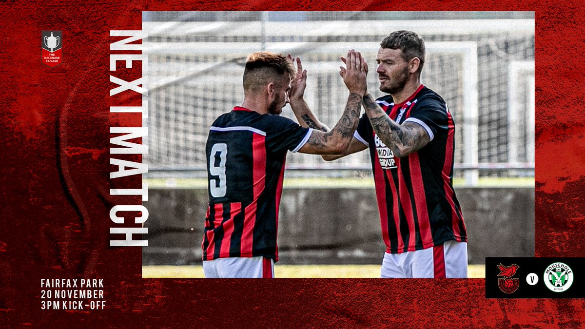 BridgwaterUtd's tweet photo. 📆 | Next match: We welcome @MouseholeAFC in the Buildbase FA Vase Second Round on Saturday 20th November, 3pm.

#WeAreUnited https://t.co/Dv8VSeIsc6