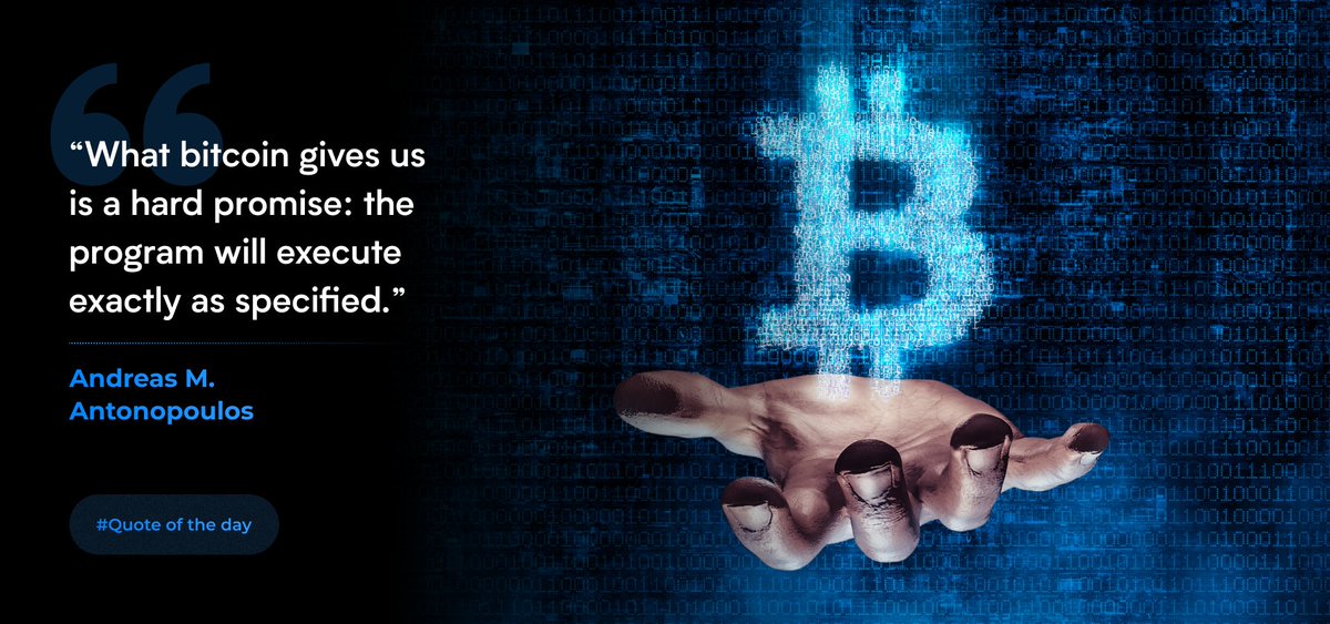DXone_Exchange's tweet photo. What bitcoin gives us is a hard promise: the program will execute exactly as specified. - Andreas M. Antonopoulos
⠀
#DXone #DXoneexchange #cryptofaucet #freetokens #freecrypto #earncrypto #cryptoreferral #cryptoterms #cryptoforfree #cryptotrading #bitcointrading https://t.co/L2bkhCoACh