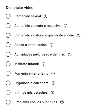 OctuvreCAT's tweet photo. Quan es fa clic al símbol ens surt una llista de motius de denúncia. Una d'elles és la de "contingut violent o repulsiu". https://t.co/cemtPLqZ1R