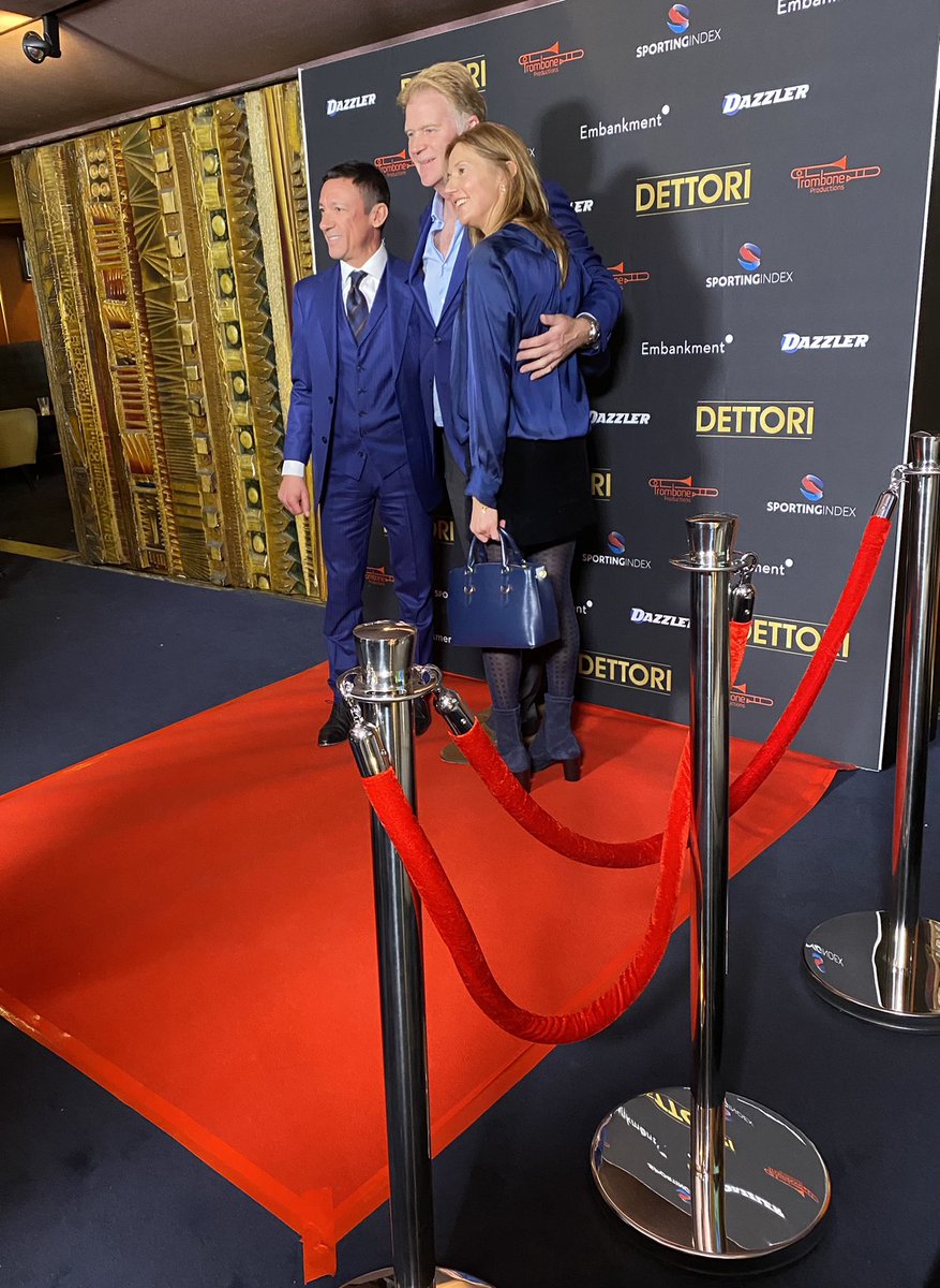tonypaley's tweet photo. Go see (at your cinema), rent or stream DETTORI. Brutally honest @FrankieDettori doc (it’s equally Dettori Snr Gianfranco’s film as much as his son’s) called ‘Dettori’ not Frankie. “I got away with it for a long time but the truth is out” @FrankieDettori at premiere last night https://t.co/iAqecbMmxp