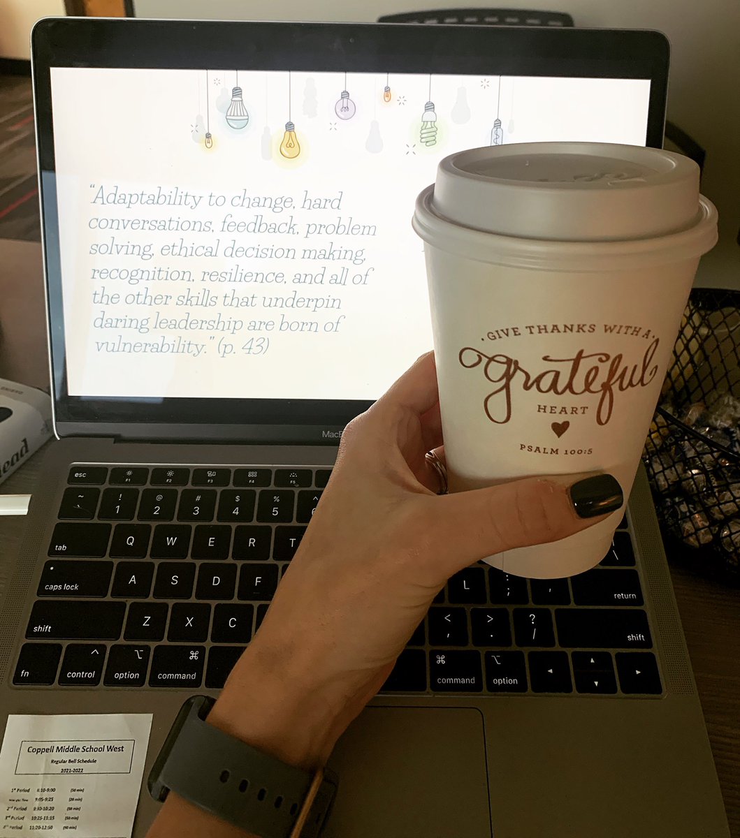 Cheers to diving deep into vulnerability with some brilliant leaders this morning! #DaretoLead #cisdlearns