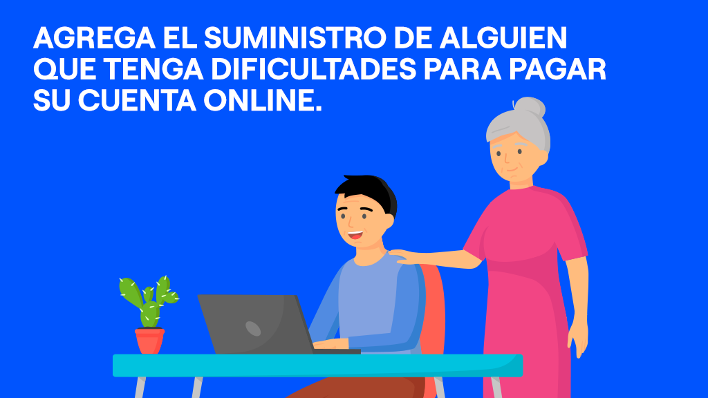 Enel_Informa_CL's tweet photo. A través de tu  Sucursal Virtual, puedes ayudar a quien tenga complicaciones para pagar su cuenta de forma online. Solo necesitas ingresa a la sección “Mis cuentas” y agregar el suministro de quien lo necesite: https://t.co/7N7snZu1M5
#EnelEnLinea. https://t.co/nCa6bnvnWi