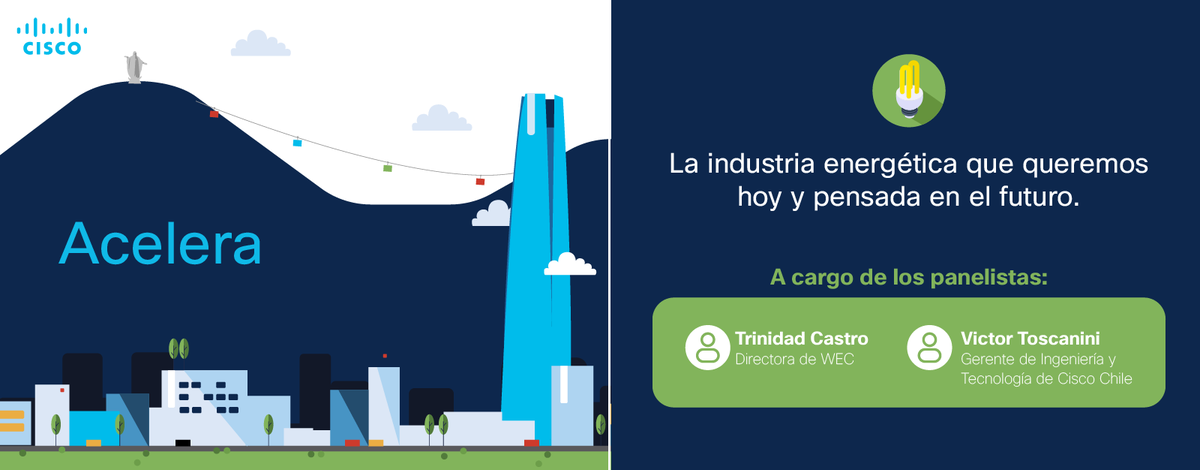 MAÑANA | Te esperamos a las 11:00 hrs. a un recorrido virtual por el Advanced Technology Center de <a href="/Cisco/">Cisco</a>. Conocerás las últimas tendencias en minería, energía y comunidades conectadas a través de demostraciones prácticas. Patrocina <a href="/WEC_Chile/">World Energy Council (WEC) Chile</a>. 
Inscríbete web.cvent.com/event/722f0c8f…