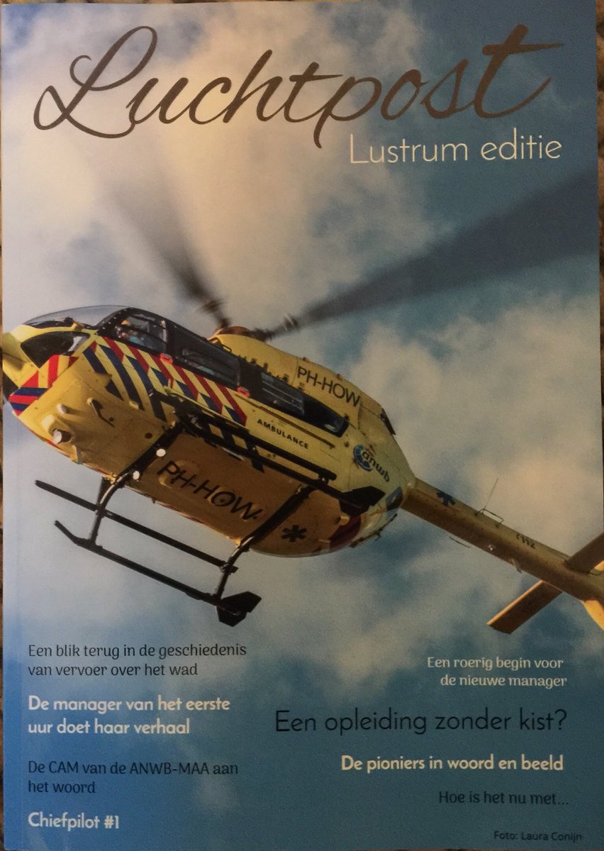 Een  #lustrum #gefeliciteerd <a href="/UMCG_Ambulance/">UMCG Ambulancezorg</a> <a href="/kijlstra/">K i j l s t r a</a> <a href="/RavFryslan/">RAV Fryslan</a> <a href="/AmbulancezorgGR/">Ambulancezorg Groningen</a>  blij dat ik hier een deel van mag uitmaken, hopelijk nog vele jaren.  Een mooie editie van onze #Luchtpost uitgekomen met mooie interviews van (ex) collega’s. Bedankt!