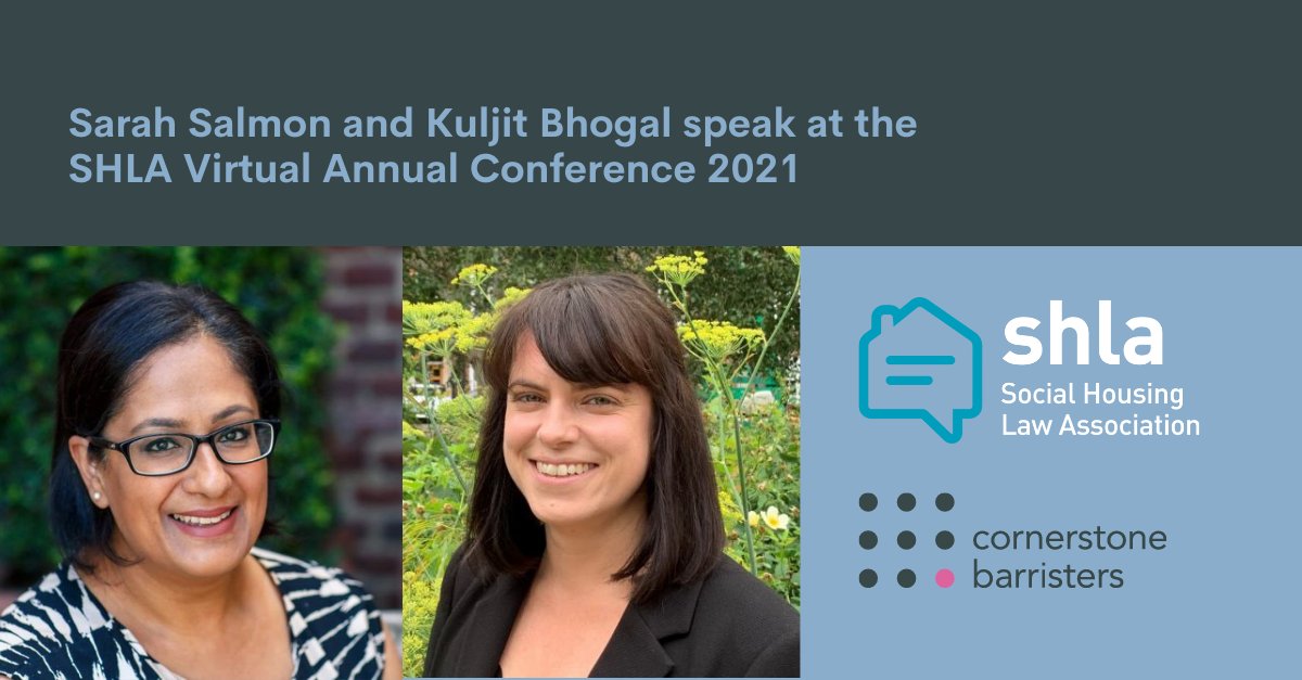 We are delighted to announce that <a href="/SarahSalmon3/">Sarah Salmon</a> will be chairing this year's <a href="/SHLA_housing/">SHLA</a> Virtual Annual Conference on Friday 19th November. <a href="/KuljitBhogal/">Kuljit Bhogal KC</a>  will be speaking at the conference in the afternoon.
Register to attend here: cornerstonebarristers.com/news/cornersto…