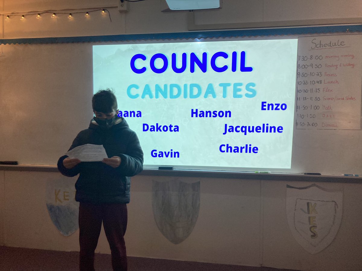 MrTrott4's tweet photo. Our brave contestants gave speeches today in an election as to why they should be nominated as our student council rep. Results are in - congratulations Hanson!! #election @KensingtonESNC @ParticipateLrng https://t.co/BrYbaRFnkZ