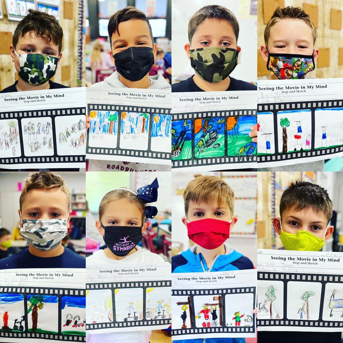 We had fun practicing our visualizing skills in Readers Workshop using the story The Bee Tree! 🖼 🍯 🐝 #patriciapolacco  @mrsroadrunners #hazletproud