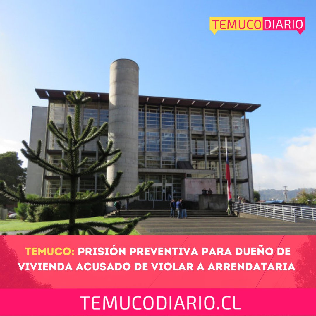 Temucodiario's tweet photo. #AlertaTD: En prisión preventiva quedó un hombre acusado por el delito de violación a una joven arrendataria de 20 años en #Temuco https://t.co/vxQ5YwZwNL