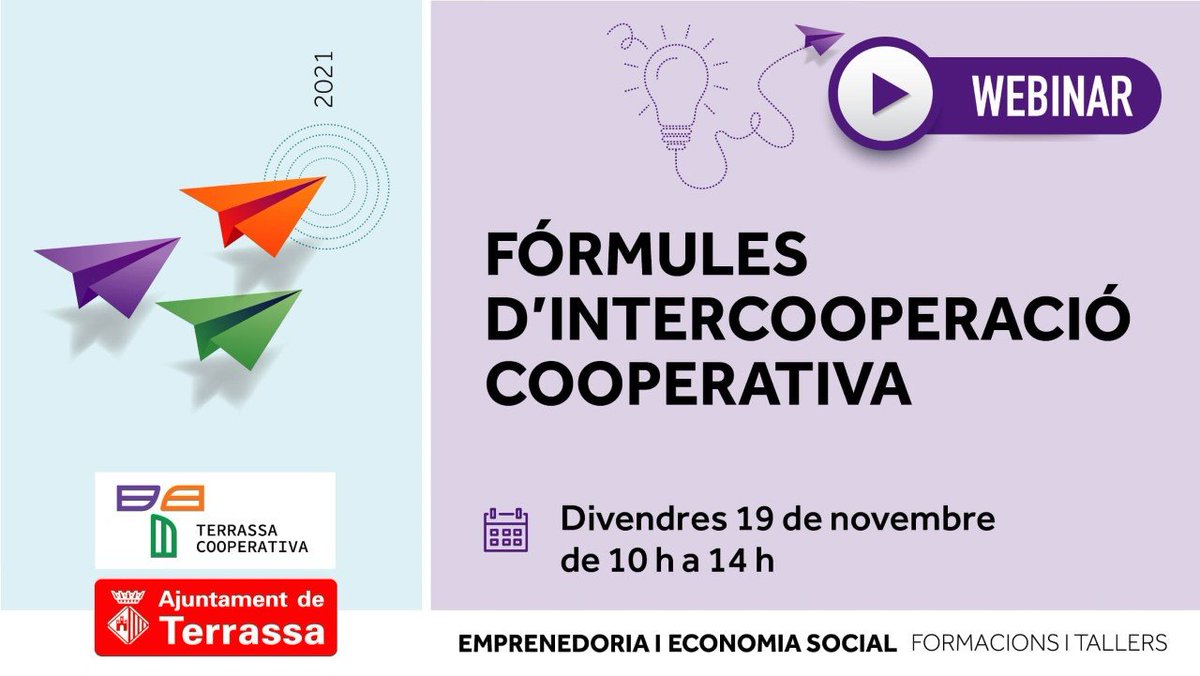 coopstreball's tweet photo. 📣 Places disponibles ⚠️ Vols conèixer les avantatges d'intercooperar, desenvolupar experiències de suport mutu?
🗓️ 19 de novembre de 10 a 14h
👉 Formació amb @Trsempresa
Inscripcions 📌 https://t.co/cVtsKys0ri
#intercooperar #cooperativisme https://t.co/ZAMuuAOZqv
