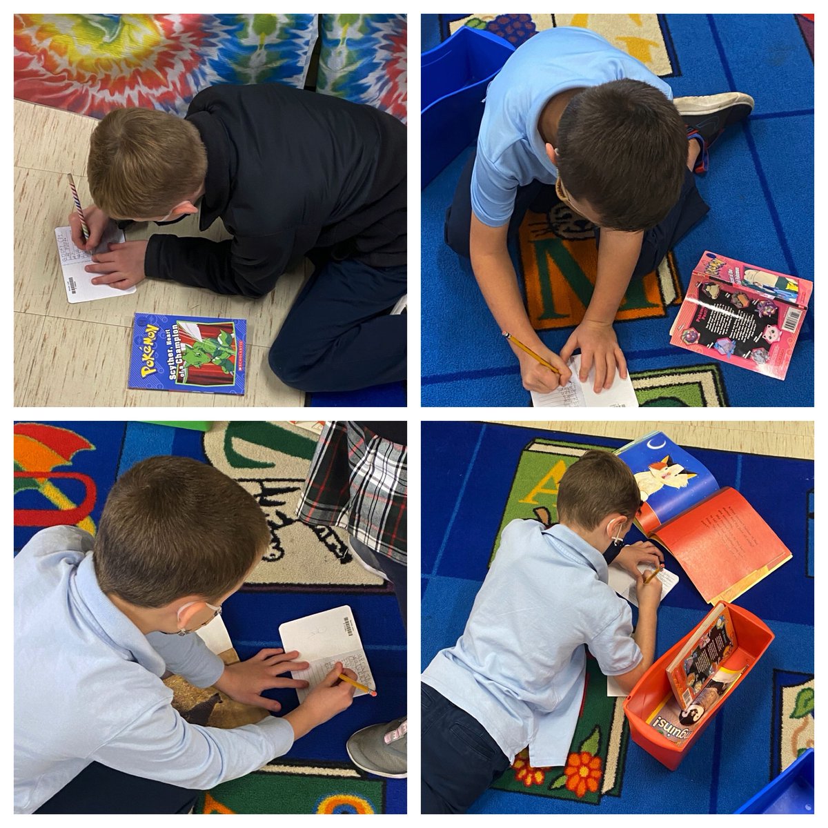 The students are loving their word journals they got in library this week with <a href="/mrsprazuch123/">Cyndi Prazuch</a> #learningnewwords  @stjames_bulldogs