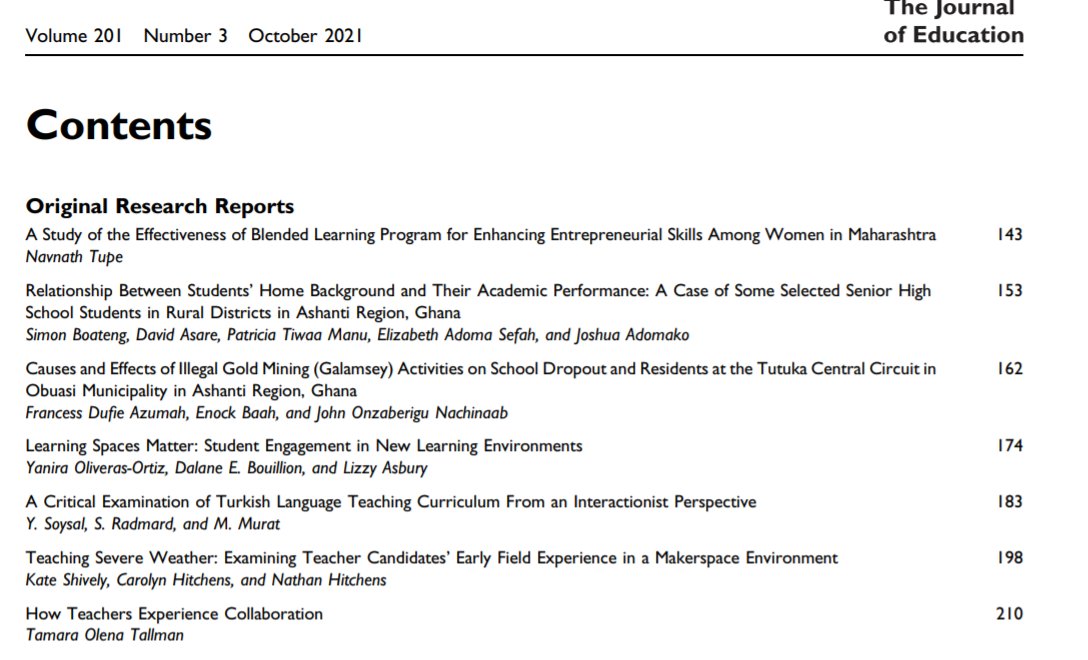 JournalofEd's tweet image. Our October 2021 issue has been released.  We have an excellent selection of manuscripts.  Check it out! 

journals-sagepub-com.ezproxy.bu.edu/action/showToc…