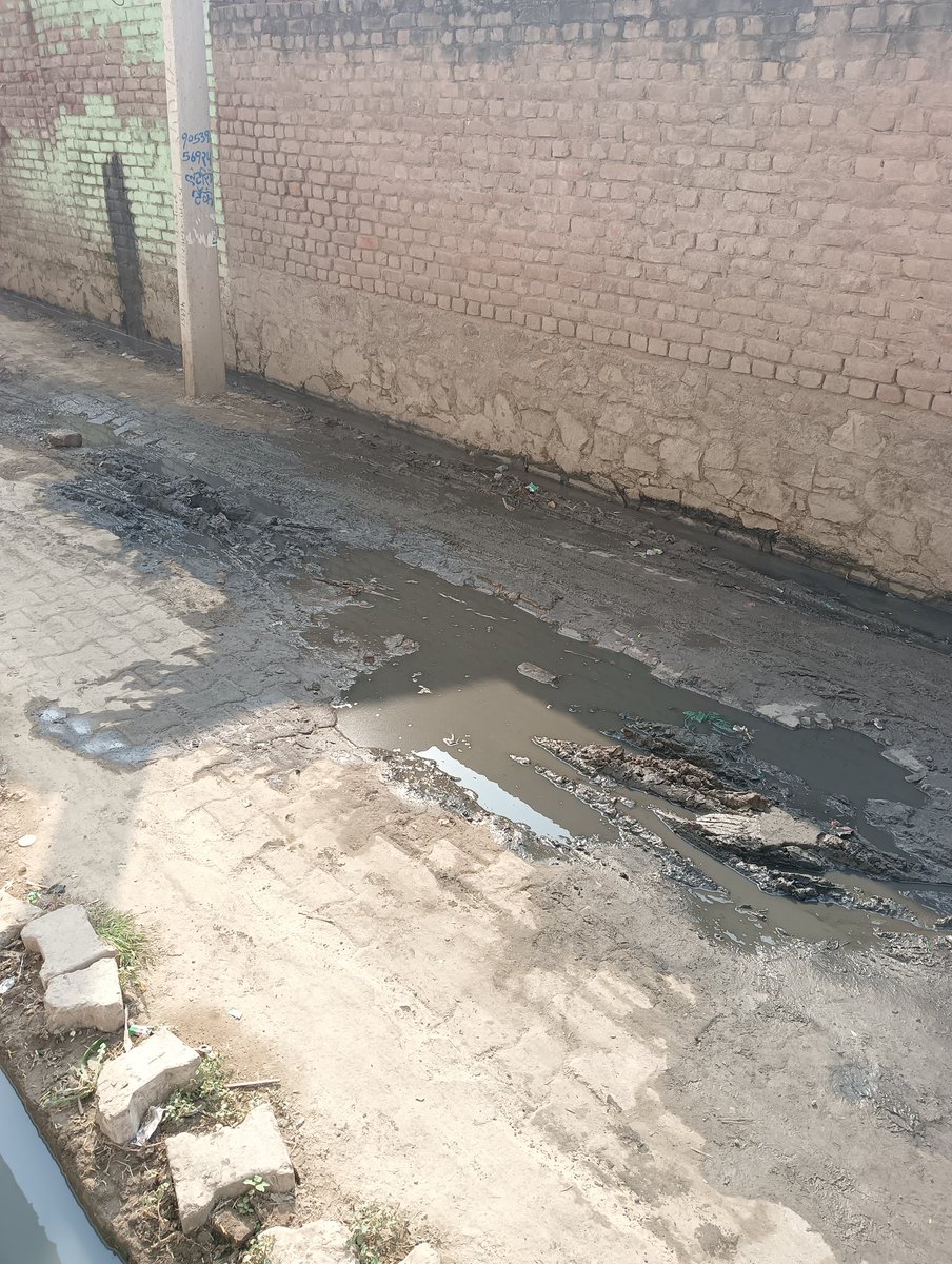 AdvocateNadeem7's tweet photo. @Districtnuh This is the situation of hamind colony dist Nuh.this is serious problem here for long time the main road of our colony has been deteriorated, due to which there can also be a risk of dengue Plz fix the problem asap. We complaind earlier also but no action was taken. https://t.co/Pp8TySLAsF