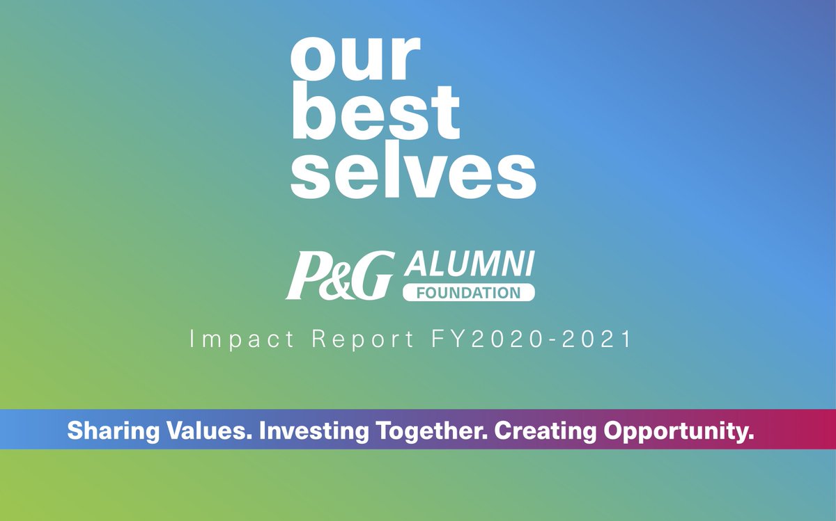 pgalums's tweet photo. Announcing the P&amp;G Alumni Foundation Fiscal Year 2020-21 Impact Report. We hope you share in our excitement about our 2020-21 accomplishments and join us as we continue our journey to "Be Our Best Selves."  

Read More: https://t.co/nPdJmfGGHb

Donate: https://t.co/PTa85W0q7F https://t.co/69xe8fKJ5V