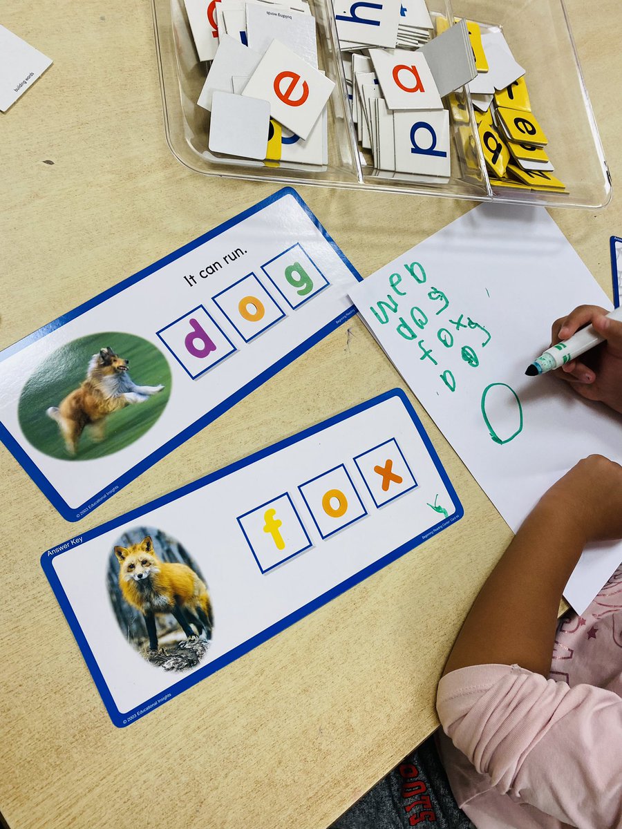 inghamkinder's tweet photo. Working on 3 letter words https://t.co/a6K0t0bM57